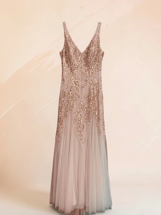 Ever Pretty Dresses & Skirts - Ever Pretty Rose Gold Sequin Beaded Tulle Formal Gown Maxi Dress US 16 0XL